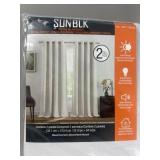 Sun Blk Total Black Curtain Panels 52 in x 84 in