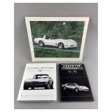 Vintage 1980 Corvette Poster & Coffe Table Books