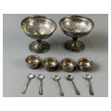 Sterling Silver Goblets, Salt Cellars & Spoons