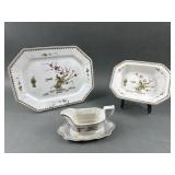 Wedgwood Old Chelsea Platter, Bowl & Gravy Boat