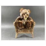 Charlie Bear Named Tigga In Wicker Chair