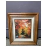 Signed " Autumn Road ï¿½ Oil On Canvas