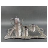 Dutch Silver Plated Coffee Set EG Webster & Son