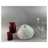 Antq Milk Glass Lampshade & More