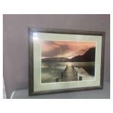 Sunset On The Dock Print