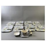 12 Large & Small MCM Weil Ware Plates & More