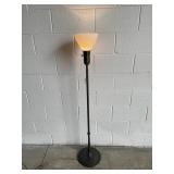 Vintage Brass Torchiere Floor Lamp