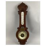 Antique Victorian Oak Banjo Barometer