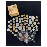 Lot of Foreign Coins & More