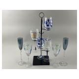 Vtg Handpainted Wine Glasses & More