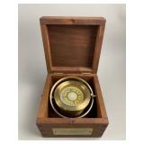 Bf Nautical Brass Gimbaled Compass & Wooden Box