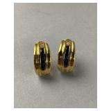 18K Gold Sapphire & Diamond Earrings