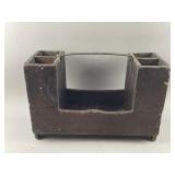 Antique Wood Tool Organizer Caddy