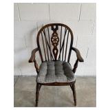 Antique English Windsor Wheelback Armchair