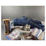 Knitting Needles Scraps of Denim & More
