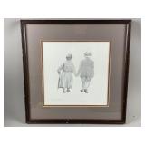 Framed/Signed/# Pencil Drawing by R. Sexton