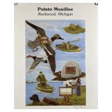 Vintage Signed Pointe Mouillee Print