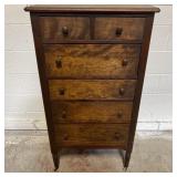 Antique (6) Drawer Tall Dresser