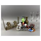 Vintage Brass Mickey Book Ends & More