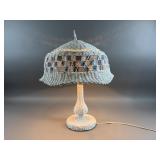 White Wicker Lamp