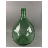 Antique Large Hand Blown Emerald Green Glass