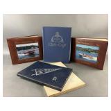 (3) Signed Chris Craft Boat Books & More