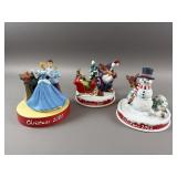 (3) Ltd Edition Disney Christmas Figurines