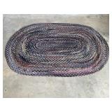 Vintage Style Oval Rag Rug