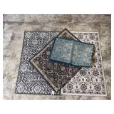 (4) Area Rugs, New w/Tags & Laundry Hampers
