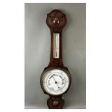 Vintage Victorian-Style Oak Banjo Barometer