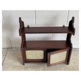 Late Victorian Hanging Wall Cabinet Mirrored Doors