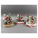 (3) Ltd Edition Disney Christmas Figurines
