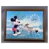 Vintage Mickey & Bambi Wall Clock