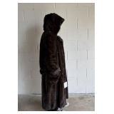Hooded 52? Long Mahogany Mink Coat