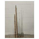 Lot of Mixed Vintage Fishing Rods & Bamboo Rods