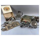 Antique Oil Can, Keys & More