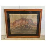 Tillman Parker Goodan Western Landscape Lithograph
