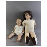 Antq Dolls With Cloth Bodies