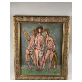 Framed/Signed Oil Painting on Canvas by Carlos