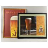 Framed Harvest & Pale Ale Beer Advertisements