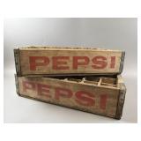 (2) Antique Pepsi Wooden Crates