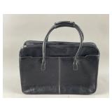 Cole Haan Expandable Black Leather Laptop Bag