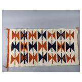 Vtg Handwoven Runner Rug / Gallop Throw