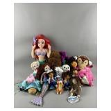 Lot of Stuffed Characters/Animals Mermaid & More