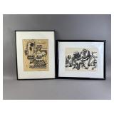 Framed/Signed/# Fletcher Martin Prints
