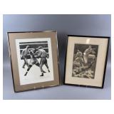 (2) Framed & Signed Fletcher Martin Prints