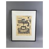 Framed/Signed/# Fletcher Martin Print