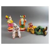 Vintage Paper Mache Clown & Music Box Clowns