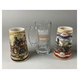 Vintage Miller & Samuel Adams Glass Stein