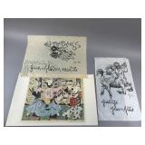 Unframed Fletcher Martin  (2) Sketches (1) Print